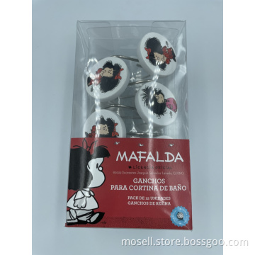 Cute Cartoon Character Printing Bathroom Use Robe Hooks